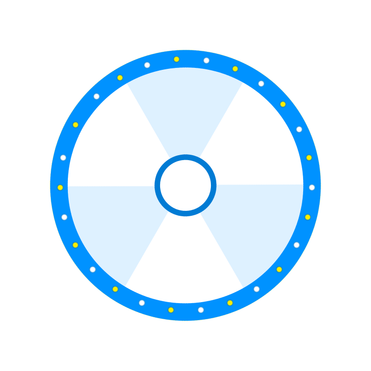 Summer Spin & Win roulette wheel